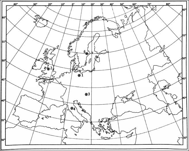 WBBSE Solutions For Class 9 Fundamentals Of History Map Pointing Chapter 4 Map Of Europe