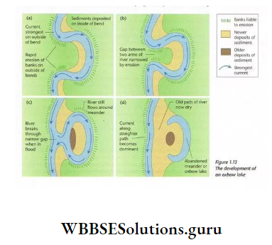 WBBSE Notes For Class 10 Geography And Environment Chapter 1 Exogenetic Processes And Resultant Landforms Oxbow Lake