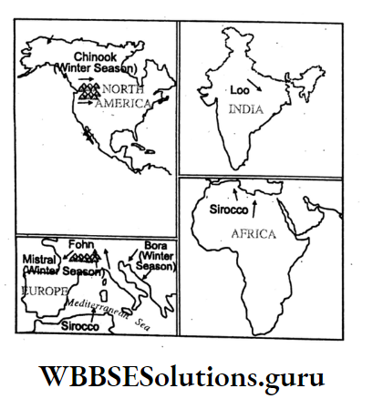 WBBSE Notes For Class 10 Chapter 2 Atmosphere Local Winds