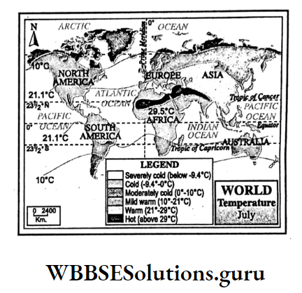 WBBSE Notes For Class 10 Chapter 2 Atmosphere horizontal temperature distribution- July