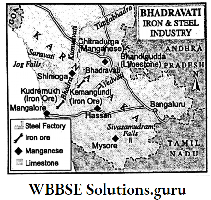 WBBSE Notes For Class 10 Chapter 5 India Economic Environment Bhadravati Iron & Steel Industry