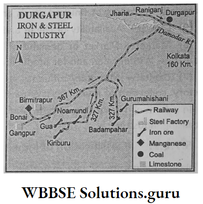 WBBSE Notes For Class 10 Chapter 5 India Economic Environment Durgapur Iron & Steel Industry