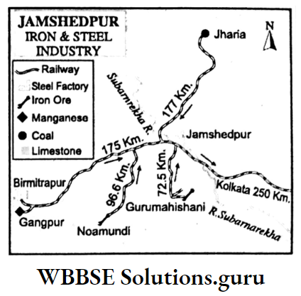 WBBSE Notes For Class 10 Chapter 5 India Economic Environment Jamshedpur Iron & Steel Industry
