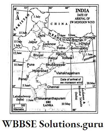 WBBSE Notes For Class 10 Geography Chapter 5 India Arrival of SW Monsoon Wind
