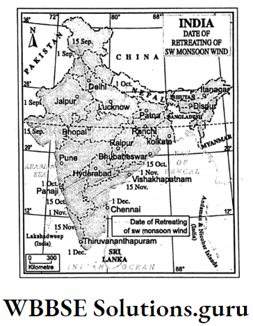 WBBSE Notes For Class 10 Geography Chapter 5 India Retreating of SW Monsoon Wind
