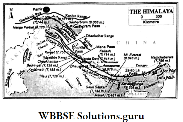 WBBSE Notes For Class 10 Geography Chapter 5 India The Himalayas