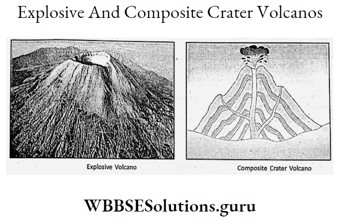 WBBSE Notes For Class 9 Geography and Environment Chapter 4 Geomorphic Processes And Landforms Of The Earth Explosive And Composite Crater Volcanos