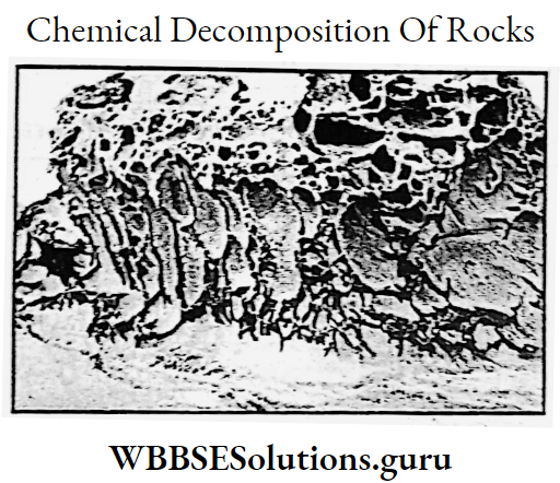 WBBSE Notes For Class 9 Geography and Environment Chapter 5 Weathering Chemical Decomposition Of Rocks