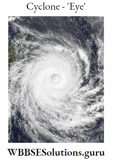 WBBSE Notes For Class 9 Geography and Environment Chapter 6 Hazards And Disasters Cyclone - 'Eye'
