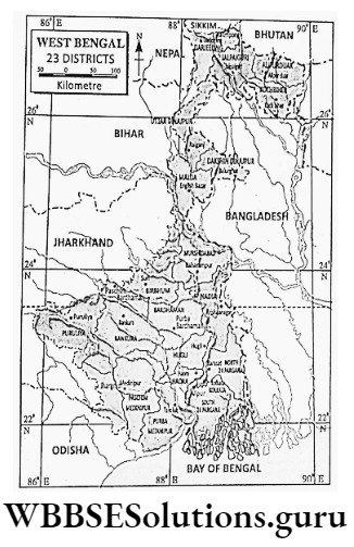 WBBSE Notes For Class 9 Geography and Environment Chapter 8 West Bengal 23 Districts In West Bengal
