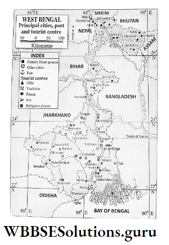WBBSE Notes For Class 9 Geography and Environment Chapter 8 West Bengal Principal Cities, Port And Tourist Centre In West Bengal