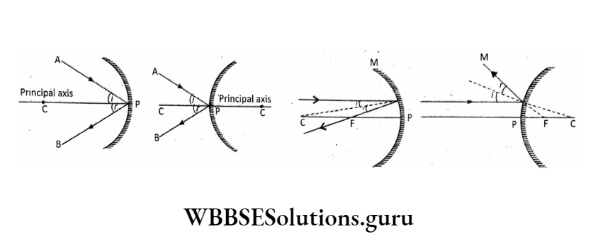 WBBSE Solutions For Class 10 Physical Science And Environment Chapter 5 Light reflection of s light by spherical mirror