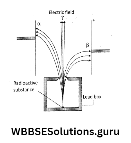 WBBSE Solutions For Class 10 Physical Science And Environment Chapter 7 atomic nucleus deflection of radio active raditions is an elelctric field