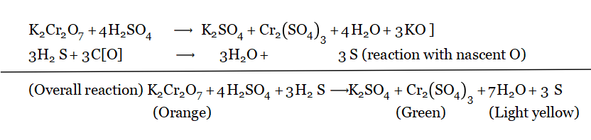 WBBSE Solutions For Class 10 Physical Science And Environment Chapter 8 Inorganic chemistry In The Laboratory And In Industry acidfied postassium dichornote Solution.