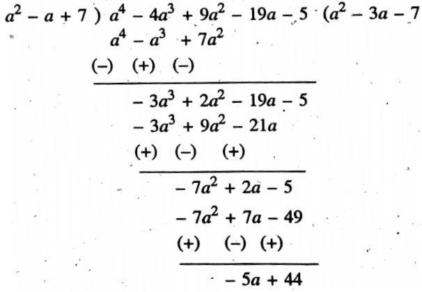 WBBSE Solutions For Class 8 Maths Algebra Chapter 2 Multiplication And Division Of Polynomials Division Example 5-3
