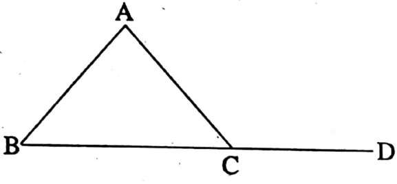 WBBSE Solutions For Class 8 Maths Geometry Chapter 6 Verification Of The Relation Between The Angles And Sides Of A Triangle Exterior Angle ∠ABC Is ∠CBD