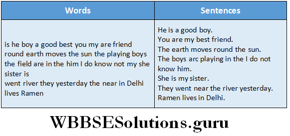 Sentences word and sentences