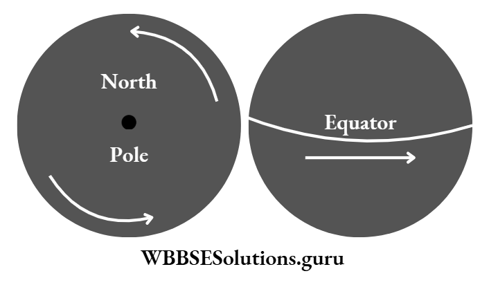WBBSE Notes For Class 9 Geography and Environment Chapter 2 Movements Of The Earth At North Pole , Equator