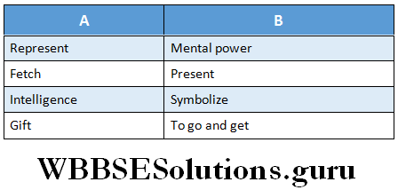 WBBSE Solutions For Class 6 English Reading Skills Lesson 5 Land of the Pharaohs match the words with their meaning