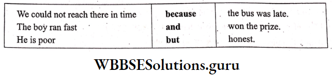 WBBSE Solutions For Class 8 English Functional Grammar Chapter 15 Conjunctions