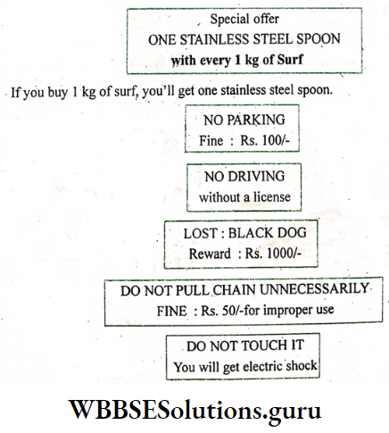 WBBSE Solutions For Class 8 English Functional Grammar Chapter 16 Clauses Conditional Sentences For Folowing Signs