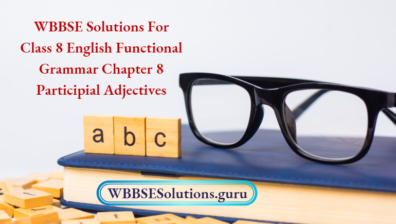WBBSE Solutions For Class 8 English Functional Grammar Chapter 8 Participial Adjectives