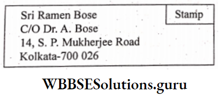 WBBSE Solutions For Class 8 English Writing Skills Letter Writing Indranath's Reply To Animesh's Letter