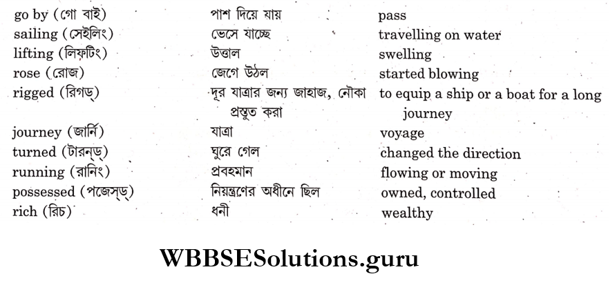 WBBSE Solutions For Class 9 English Reading Skills chapter 9 The north ship stanzas 1-2