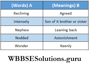 WBBSE Solutions For Class 8 English Reading Skill Seen Lesson 4 The Great Escape Match The Word In A With Their Meaning In B