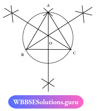 WBBSE Solutions For Class 7 Maths Geometry Chapter 1 Revision Of Old Lesson A Triangle ABC And Bisect The Sides Are Perpendicularly
