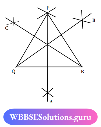 WBBSE Solutions For Class 7 Maths Geometry Chapter 1 Revision Of Old Lesson If The Line Segment PA And QB And RC Are Concurrent