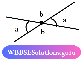 WBBSE Solutions For Class 7 Maths Geometry Chapter 1 Revision Of Old Lesson Vertically Opposite Angles