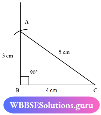 WBBSE Solutions For Class 7 Maths Geometry Chapter 4 Construction Of Triangles A Right Angle Triangle ABC