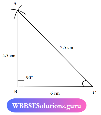 WBBSE Solutions For Class 7 Maths Geometry Chapter 4 Construction Of Triangles A Triangle ABC Measure Its Three Angles With A Protractor And Write Their Measure