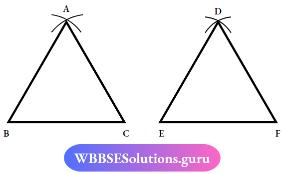 WBBSE Solutions For Class 7 Maths Geometry Chapter 5 Concept Of Congruency In The Two Triangles Are Congruency