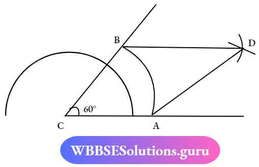 WBBSE Solutions For Class 7 Maths Geometry Chapter 8 Construction Of Quadrilateral A Rectangle ABCD