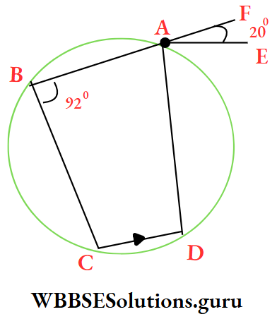WBBSE Class 10 Maths Geometry Chapter 1 Theorems Related To Circle BA is produced to the point F