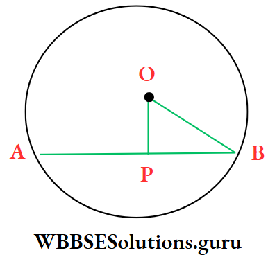 WBBSE Class 10 Maths Geometry Chapter 1 Theorems Related To Circle The length of a radius of a circle