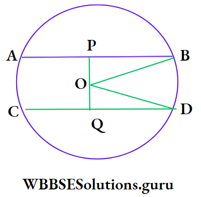 WBBSE Class 10 Maths Geometry Chapter 1 Theorems Related To Circle The length of each of two parallel chords
