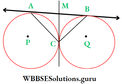 WBBSE Class 10 Maths Geometry Chapter 2 Theorems Related To Tangent Of A Circle Tangent drawn at the point C