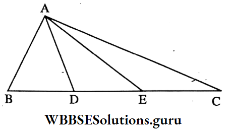 WBBSE Class 9 Maths Geometry Chapter 3 Point D And E On Sides BC Of A Triangle ABC