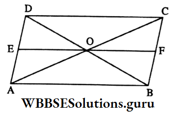 WBBSE Class 9 Maths Geometry Chapter 3 Theorems On Area O Is Any Point Inside Parallelogram ABCD